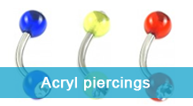 piercings op materiaal acrylpiercings