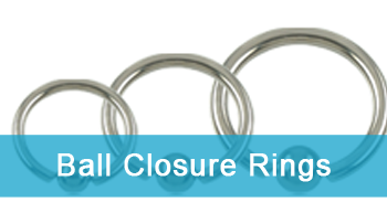piercings op soort ball closure rings