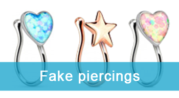 piercings op soort fake piercings