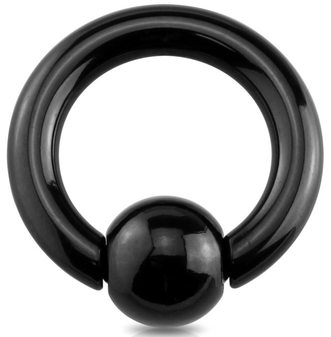 Ball Closure Ring Zwart - 8 MM