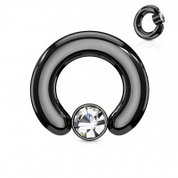 piercing ball closure ring zwart 6 mm