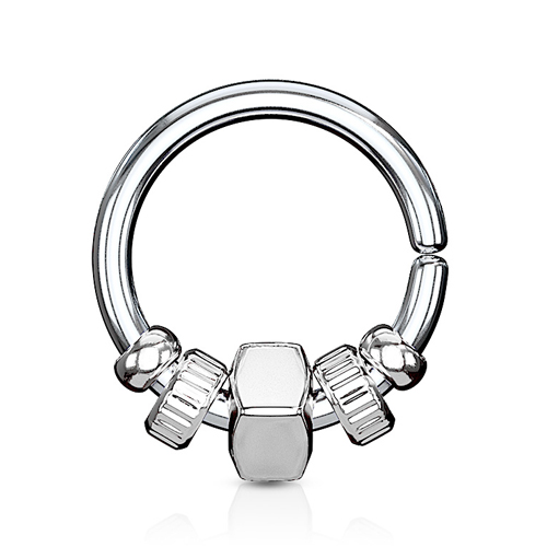 Helixpiercing ring met beads