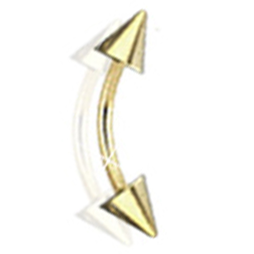 Daithpiercing spikes gold plated