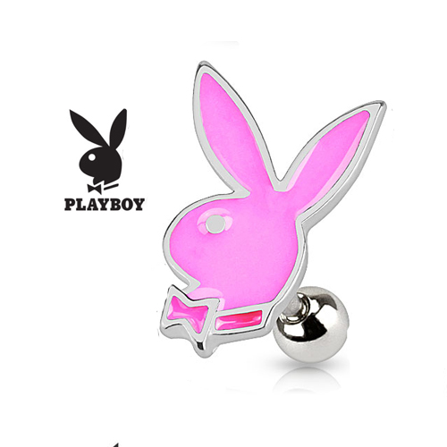 Helix piercing PLAYBOY bunny roze