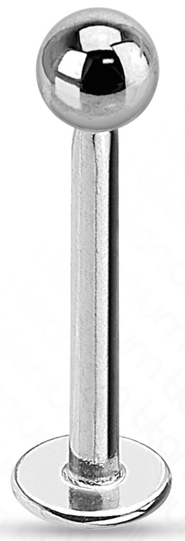 Internally Threaded Grade 23 Solid Titanium Labret/Monroe Studs - 1,2 mm x 8 mm x 3 mm