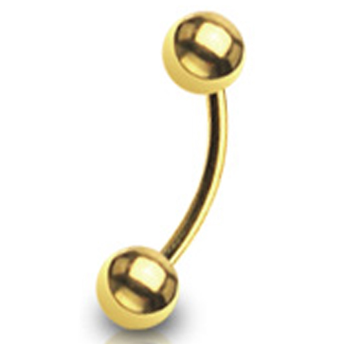 Rook piercing rond gold plated
