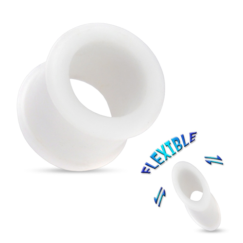 6 mm Double-flared Tunnel soft silicone wit