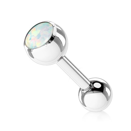 Tongpiercing opal