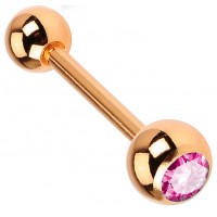 Tongpiercing rose gold plated roze