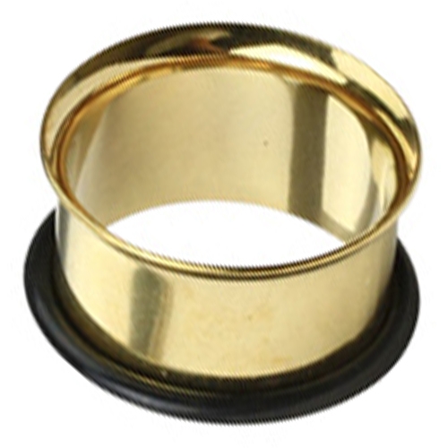22 mm Single flared tunnel gold plated