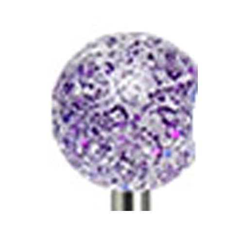 Helix piercing bal glitter paars