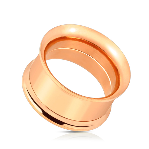 19 mm screw fit tunnel rose gold plated