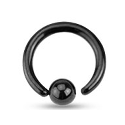 Helix piercing ringetje zwart 12 mm