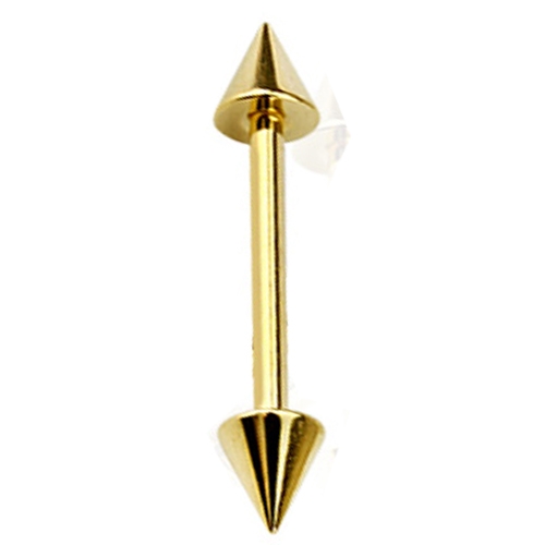 Tongpiercing punt gold plated