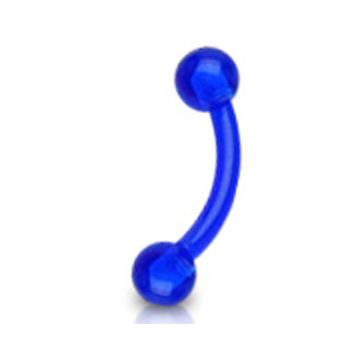 Rook piercing flexibel blauw
