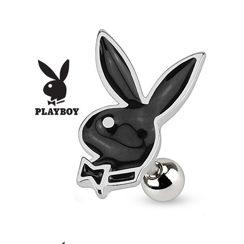 Helix piercing PLAYBOY bunny zwart
