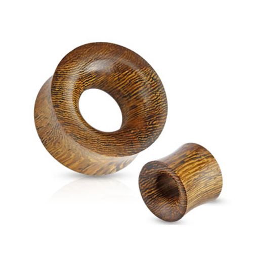 19 mm Double-flared tunnel Snake wood