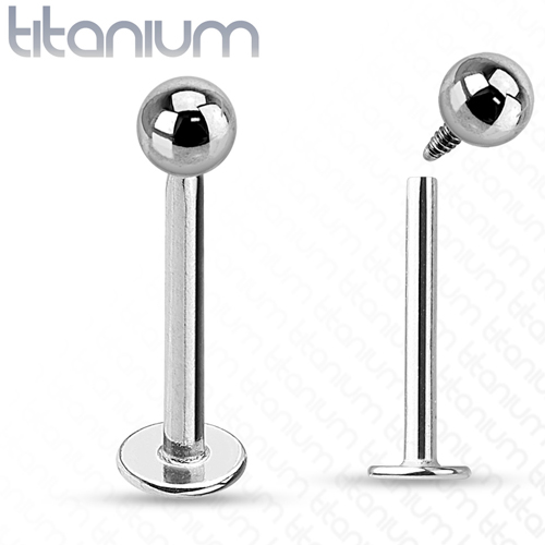 Lippiercing titanium rond 6 mm