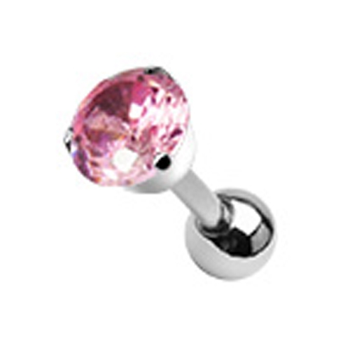 Helix piercing steentje roze