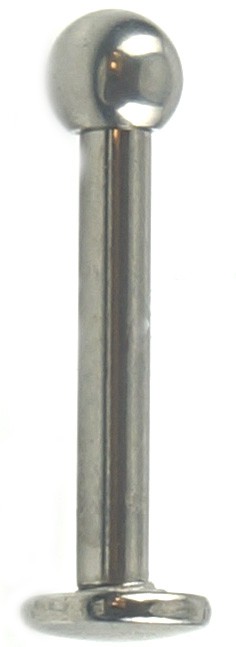 Titanium Labret met Bal 1.6 mm x 10 mm x 3 mm