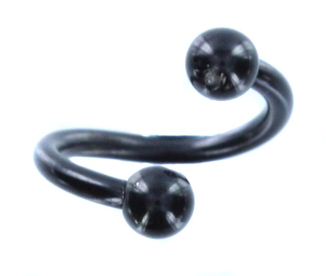 Titanium Geanodiseerd Zwart Twister Balls 1,2 mm x 8 mm