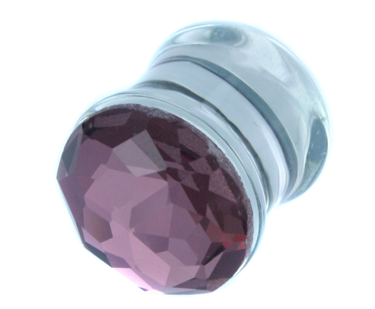Jewelled Plaars Pyrex Glas Plug (per paar) - 14 MM