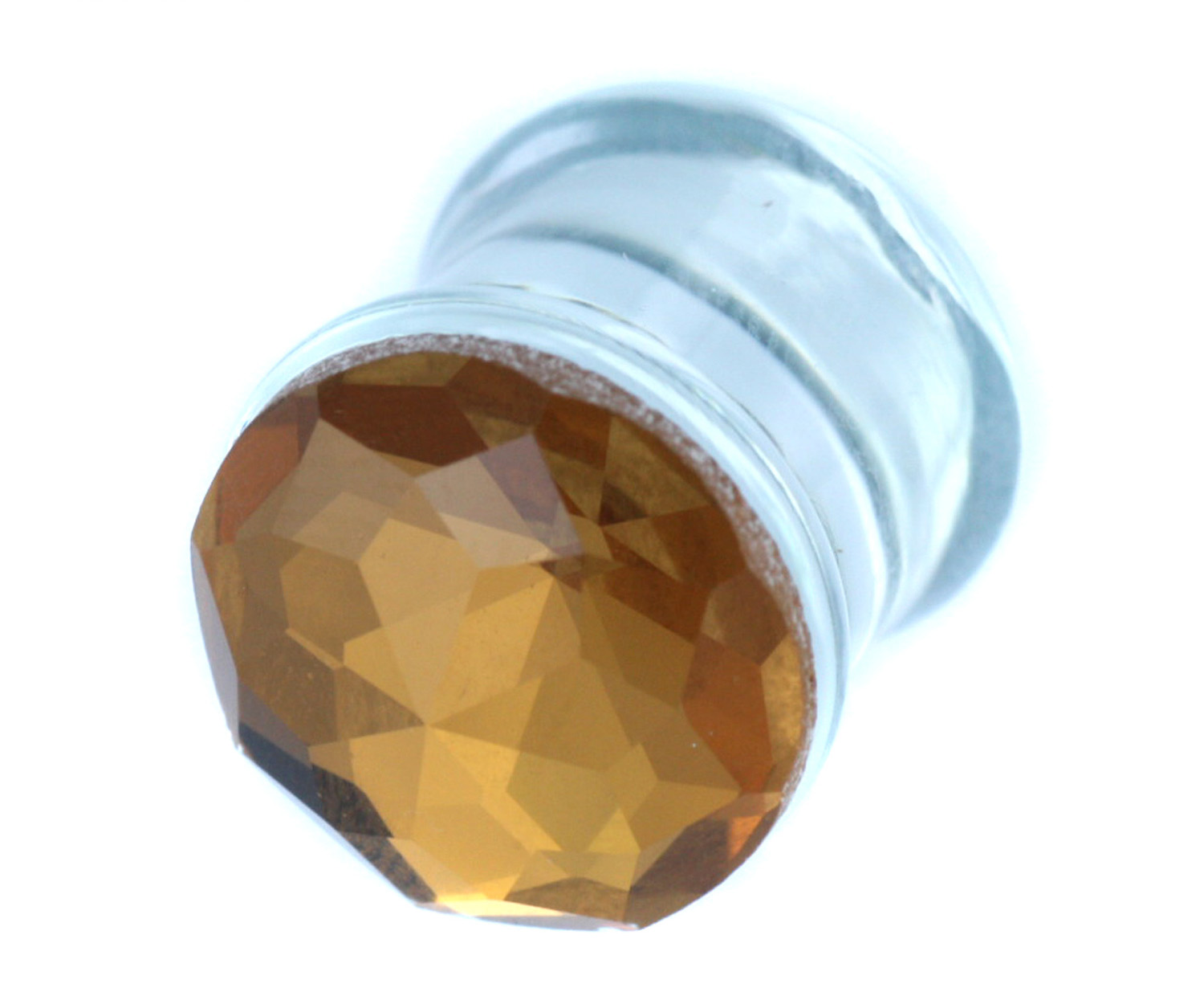 Jewelled Oranje Pyrex Glas Plug (per paar) - 6 MM