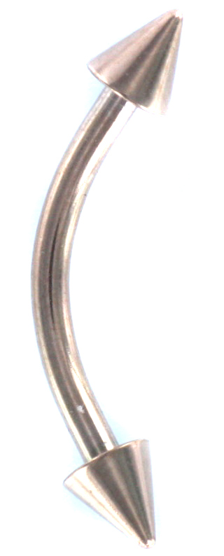 Rose Goudkleurige Gebogen Spikes Piercing - 10 mm