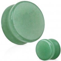 Jade Semi Precious Stone Solid Saddle Fit Plug - 19 mm