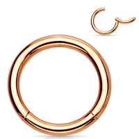 Helix piercing titanium ring gold plated rose kleur 8mm