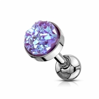 Helix piercing crystal steen paars