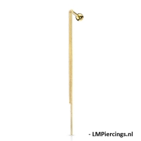 Helix piercing dubbele ketting hanger gold plated