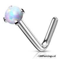 Neuspiercing opal L-bend