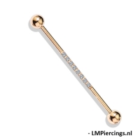 Industrial piercing CNC setrose gold plated